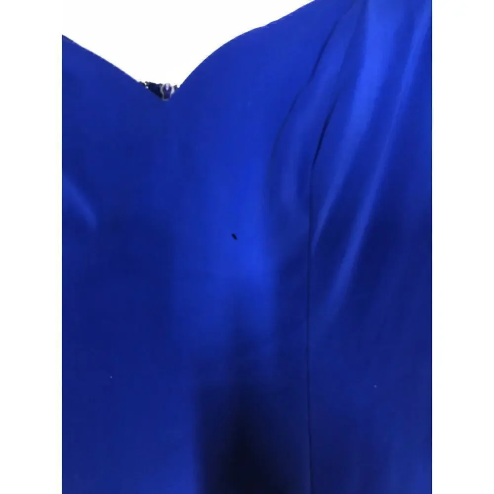 Badgley Mischka Gown Sweetheart Cobalt Blue L
